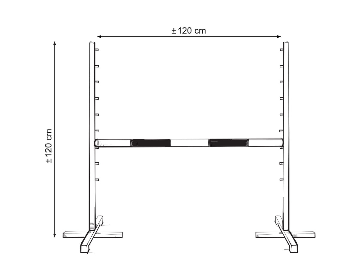 Jumping obstacle for Hobby Horse 120cm, beam beige