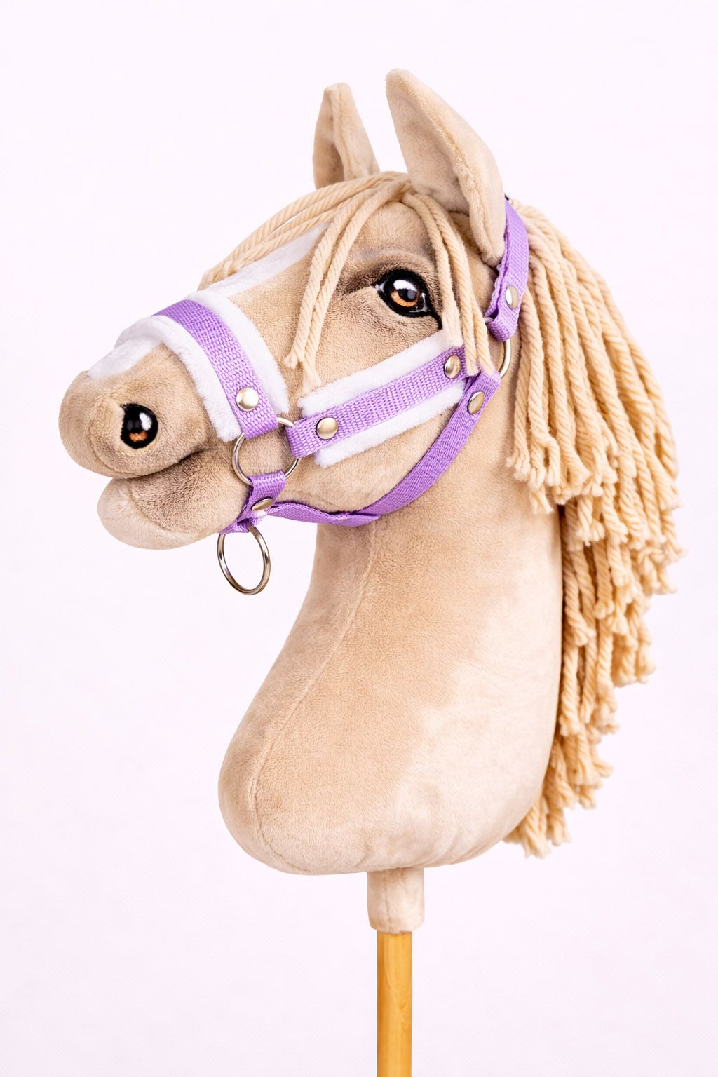 The adjustable halter for Hobby Horse A3 - purple with white furry