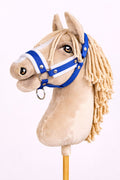 The adjustable halter for Hobby Horse A3 - blue with white furry