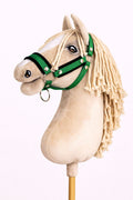 The adjustable halter for Hobby Horse A3 - green with black furry