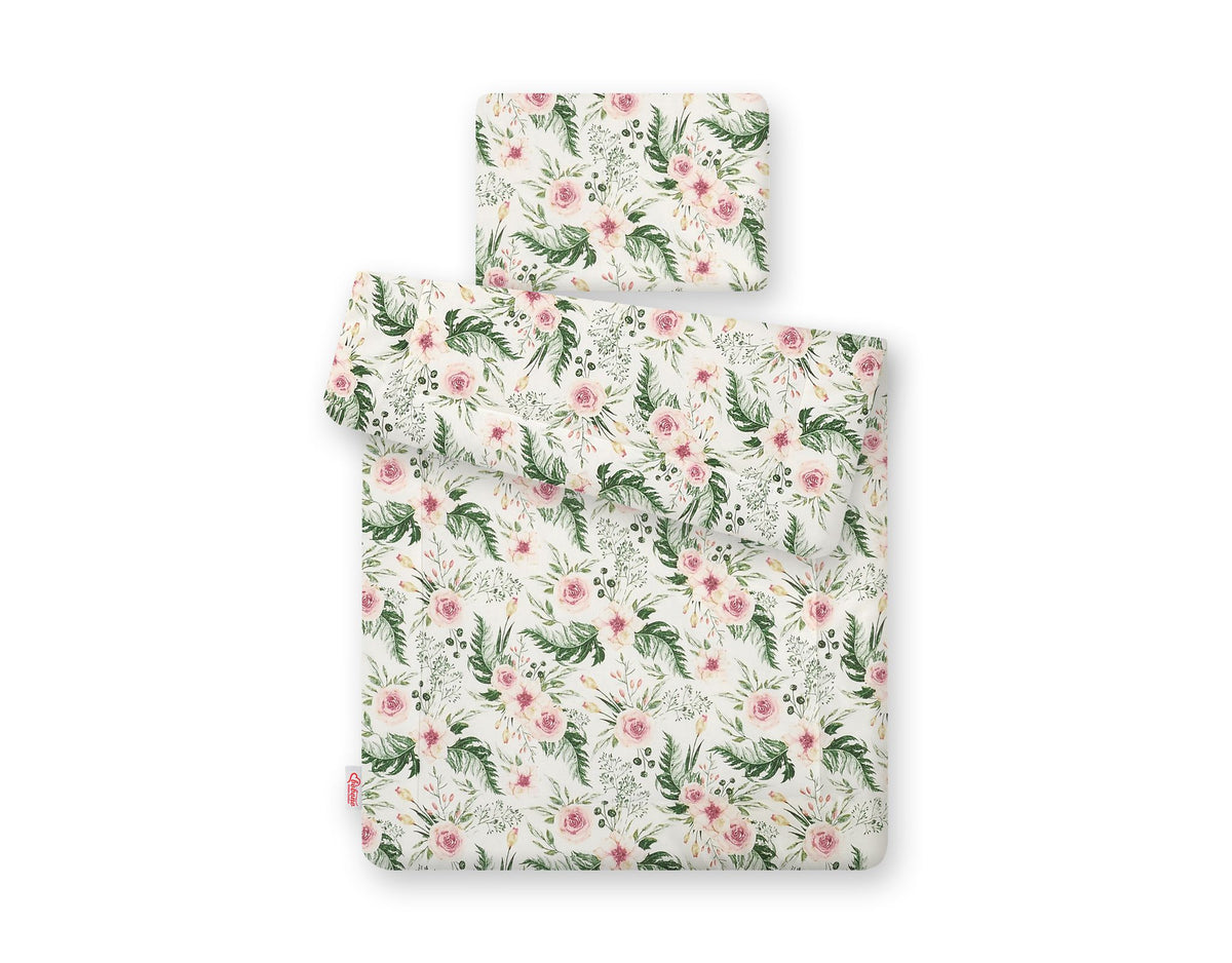 Bedding set 2-pcs 75x100cm NEWBORN - peony flower pink