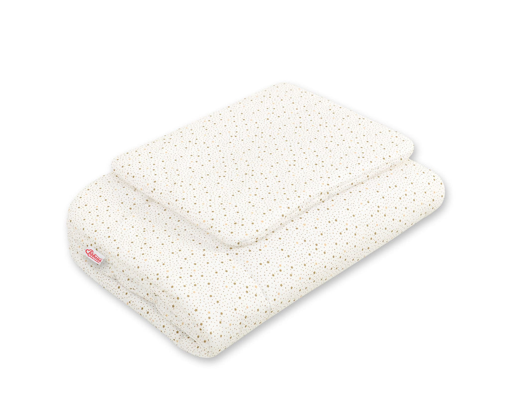 Bedding set 2-pcs 75x100cm NEWBORN - mini gold stars