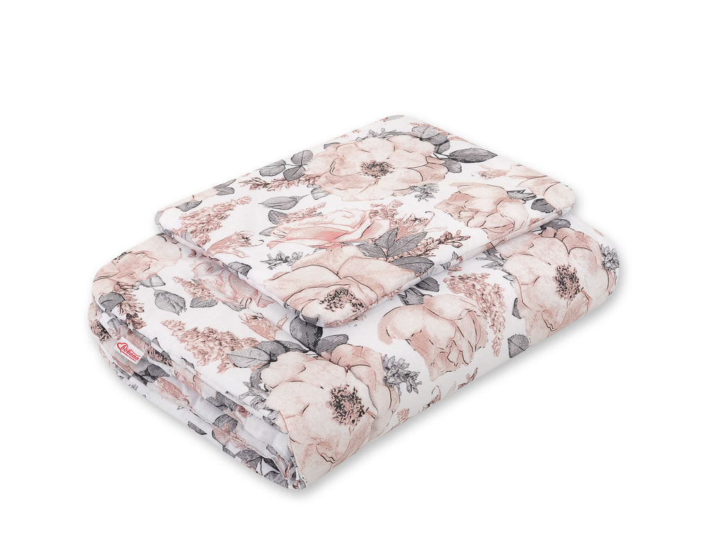 Bedding set 2-pcs 75x100cm NEWBORN - sepia roses