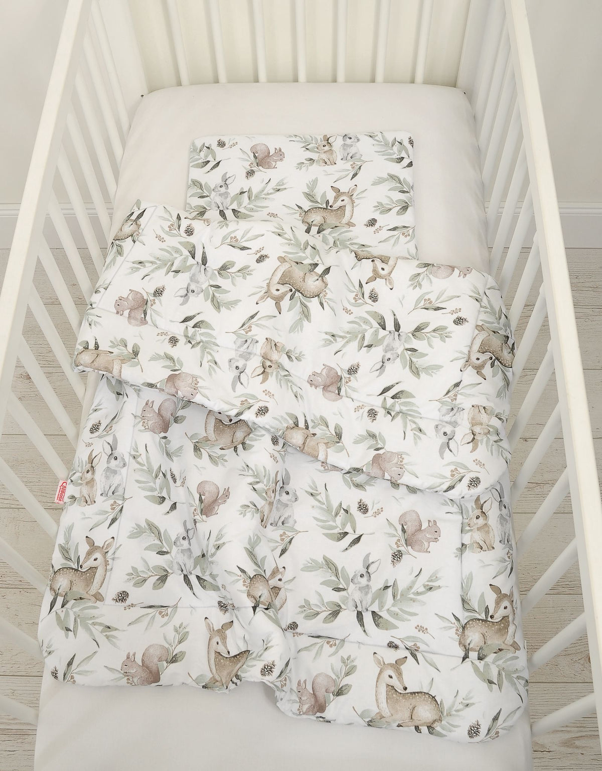 Bedding set 2-pcs 75x100cm NEWBORN - woodland olive