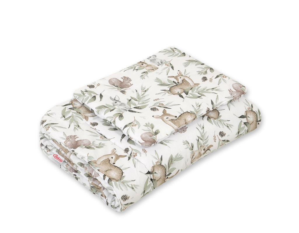 Bedding set 2-pcs 75x100cm NEWBORN - woodland olive