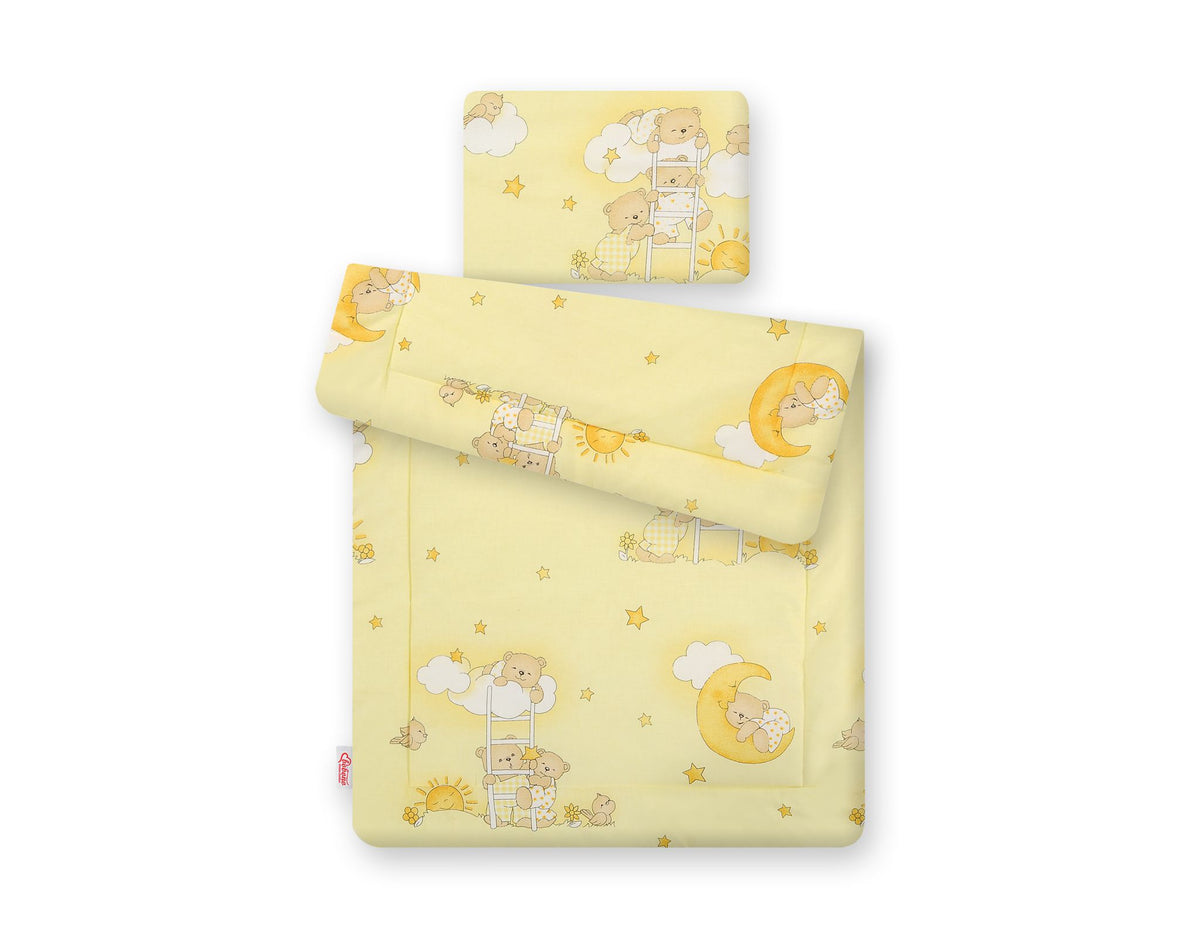 Bedding set 2-pcs 75x100cm NEWBORN - Teddy bears on ladders cream