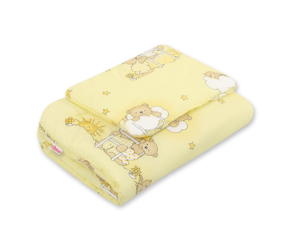Bedding set 2-pcs 75x100cm NEWBORN - Teddy bears on ladders cream