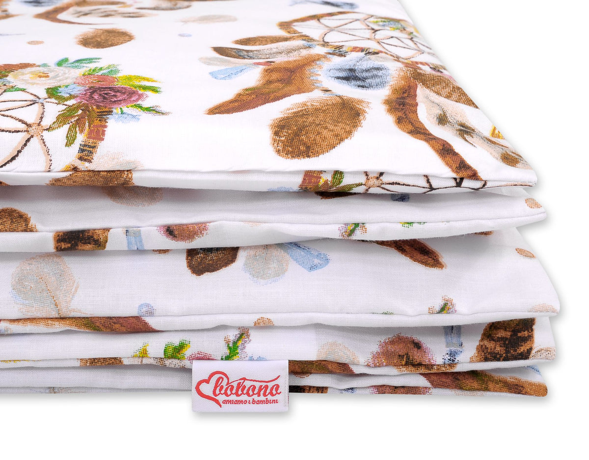 Baby cotton bedding set 2-pcs 135x100 cm- dream catchers white