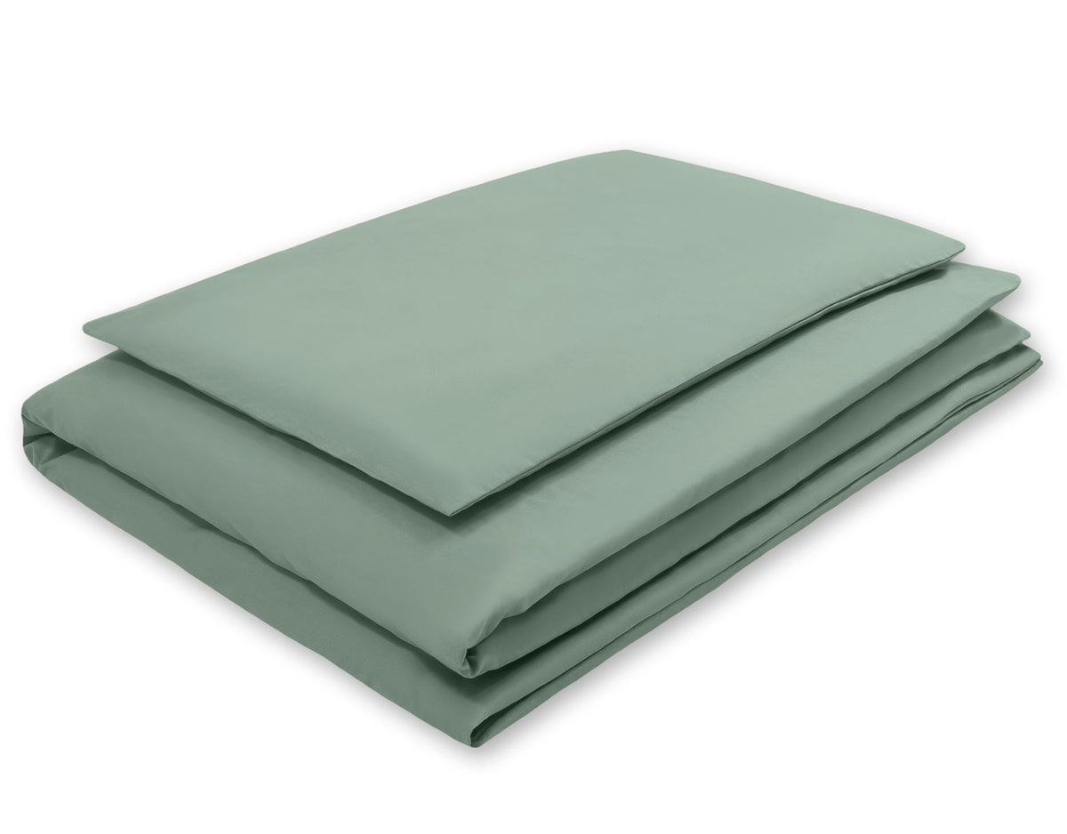 Cotton children's bedding set, 2 pieces, pillowcase 60x40 cm and duvet cover 120x90 - pastel green