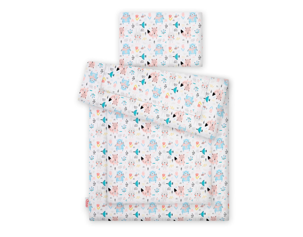 Bedding set 2-pcs with filling 135x100 cm - blue teddy bears