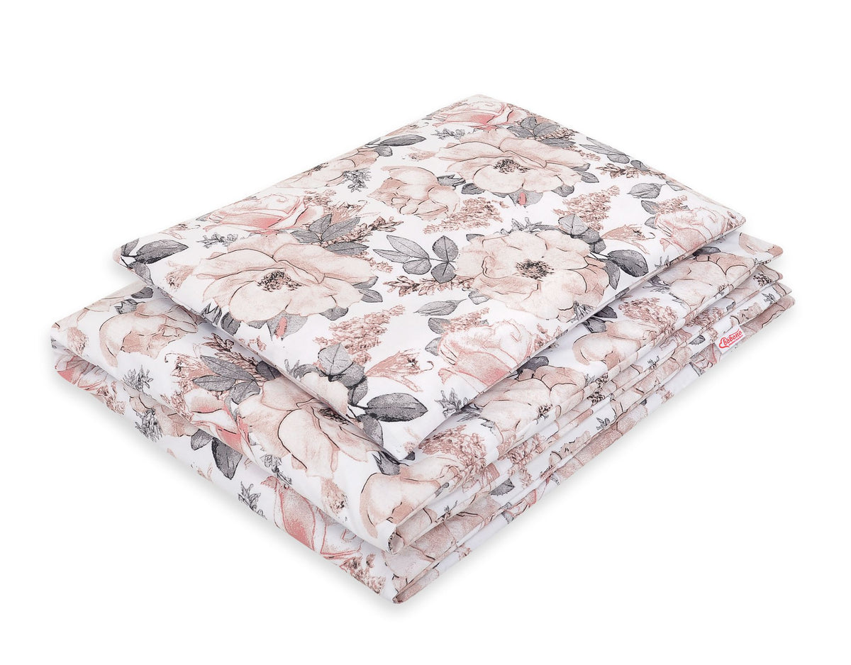 Baby cotton bedding set 2-pcs 135x100 - sepia roses
