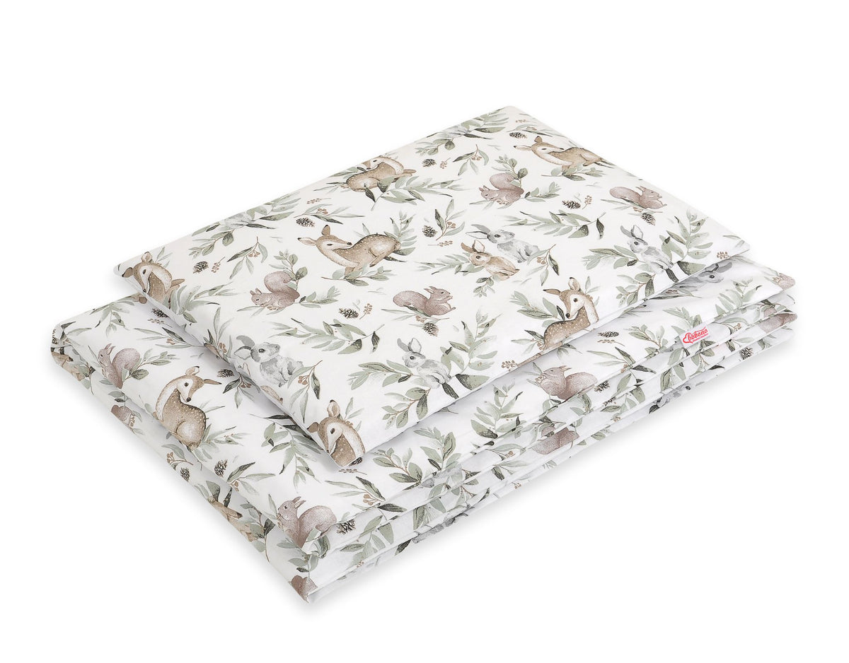 Baby cotton bedding set 2-pcs 135x100 cm- woodland olive