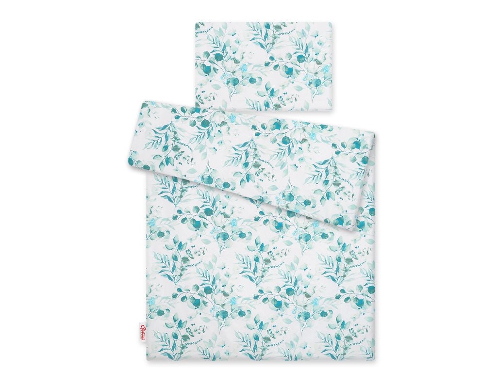 Baby cotton bedding set 2-pcs 135x100 cm- eucaliptus mint