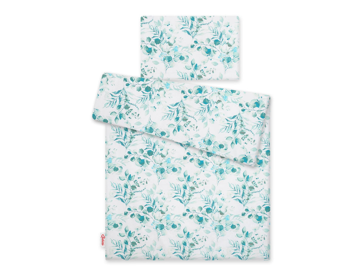 Baby cotton bedding set 2-pcs 135x100 cm- eucaliptus mint