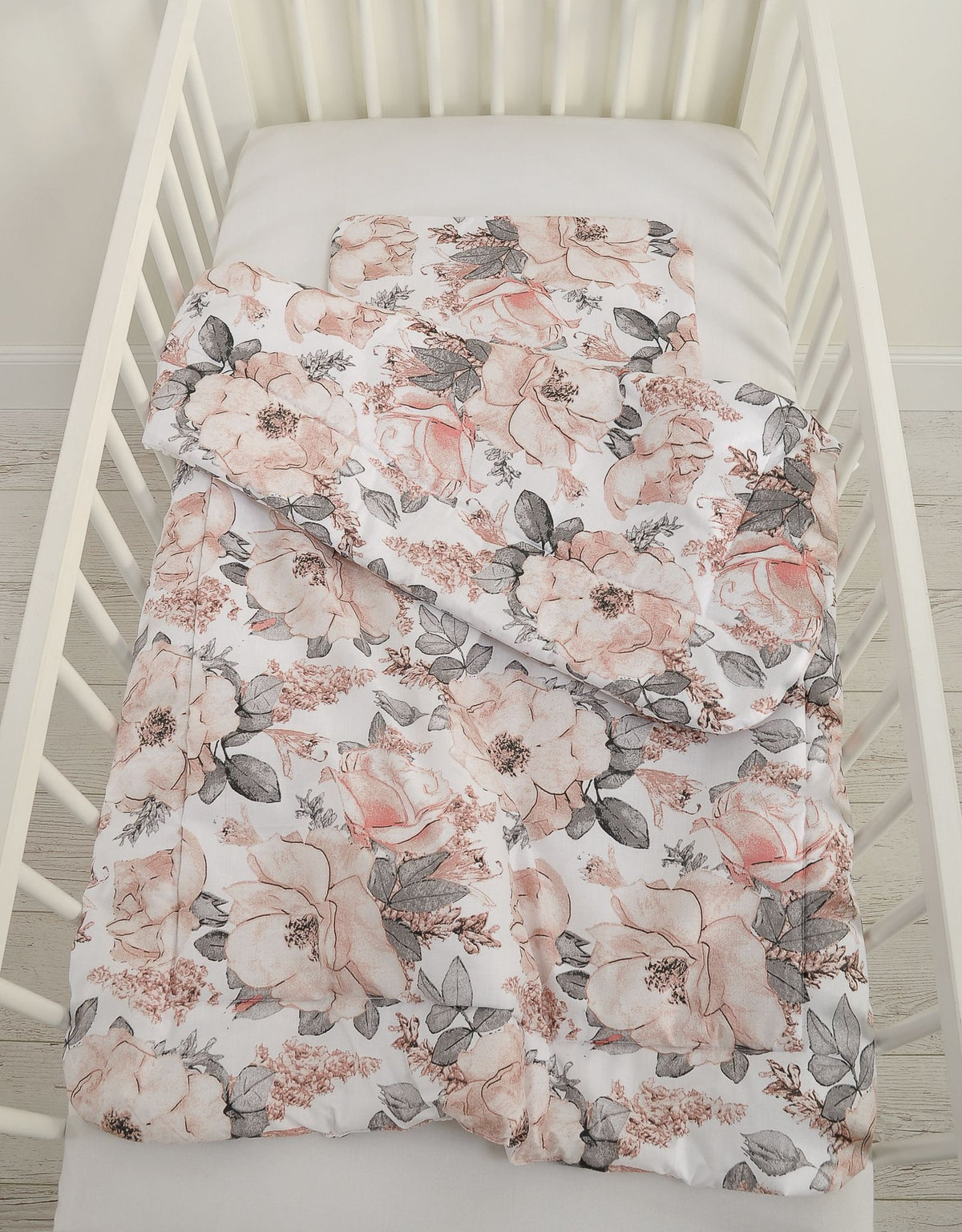 Bedding set 2-pcs with filling - sepia roses