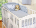 Bedding set 2-pcs 120x90 - Hanging Hearts white polka dots on grey