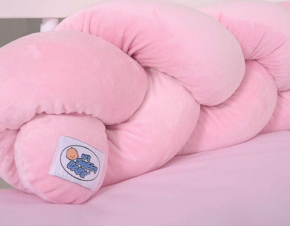 Knot bumper minky 180cm - pink