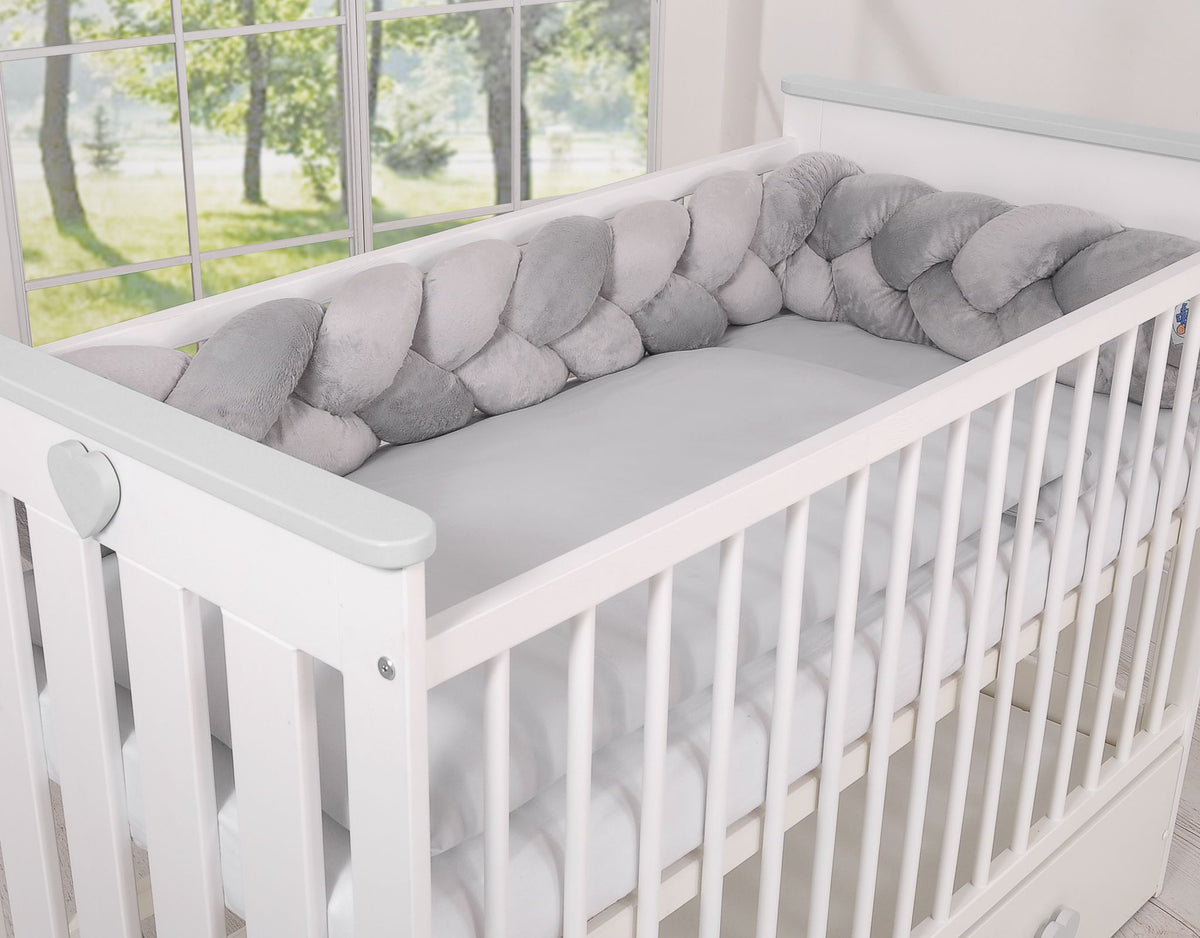 Knot bumper minky 180cm- gray