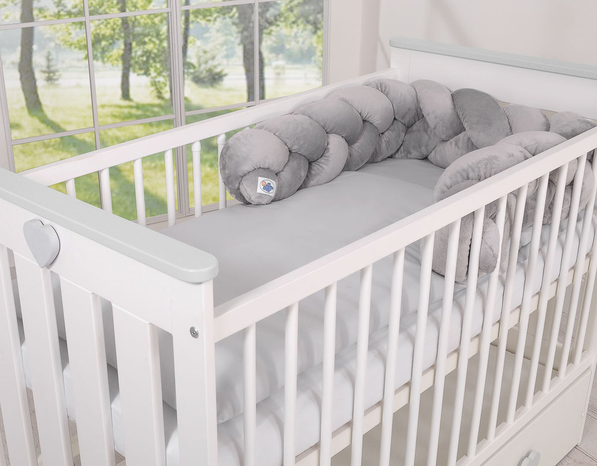 Knot bumper minky 180cm- gray