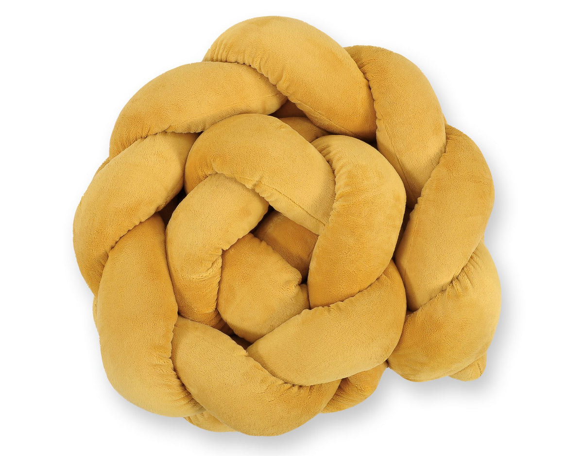 Knot bumper minky 180cm- honey yellow