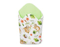 Baby nest with stiffening - sloths beige/green