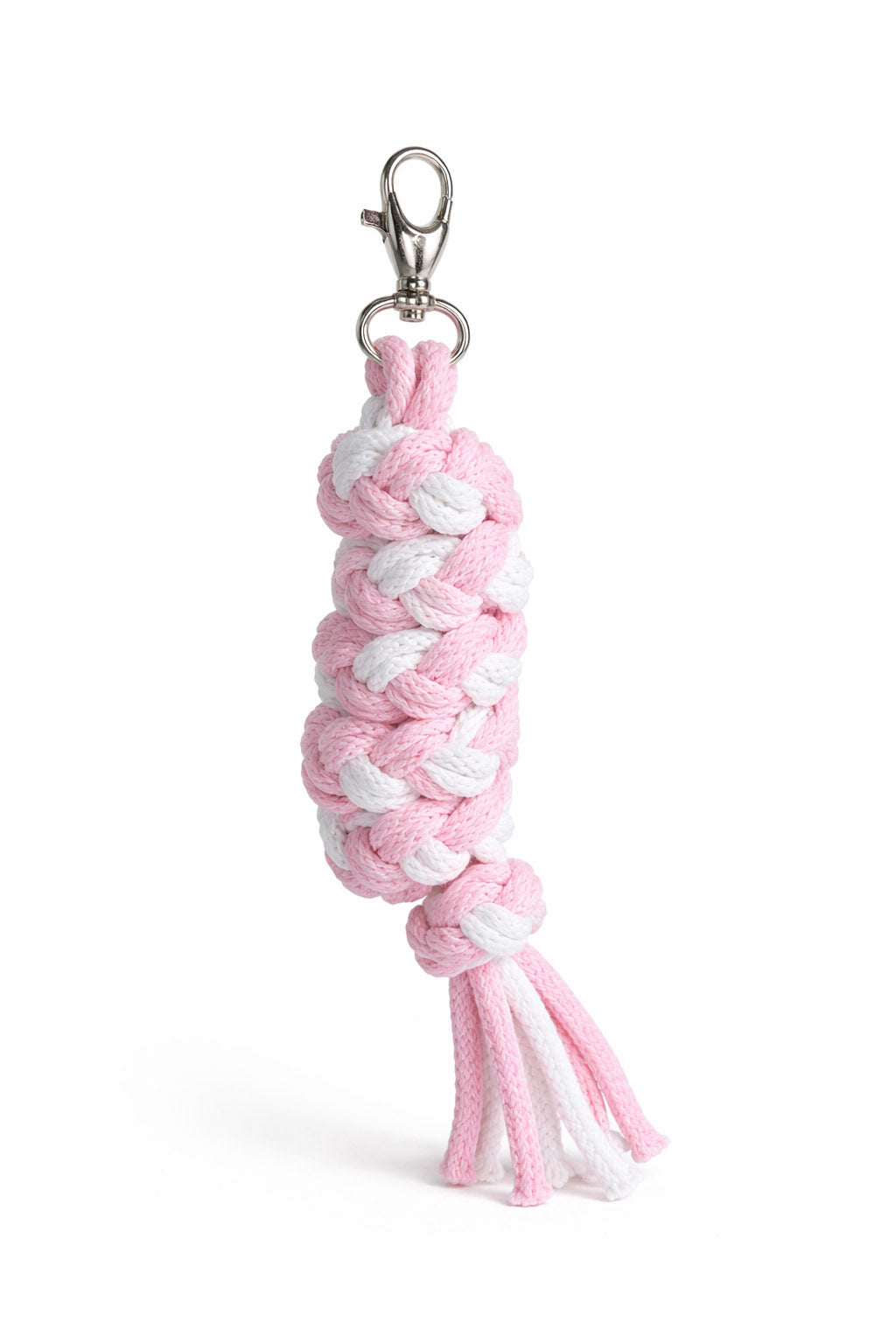 Tether for Hobby Horse made of double-twine cord - white-pink