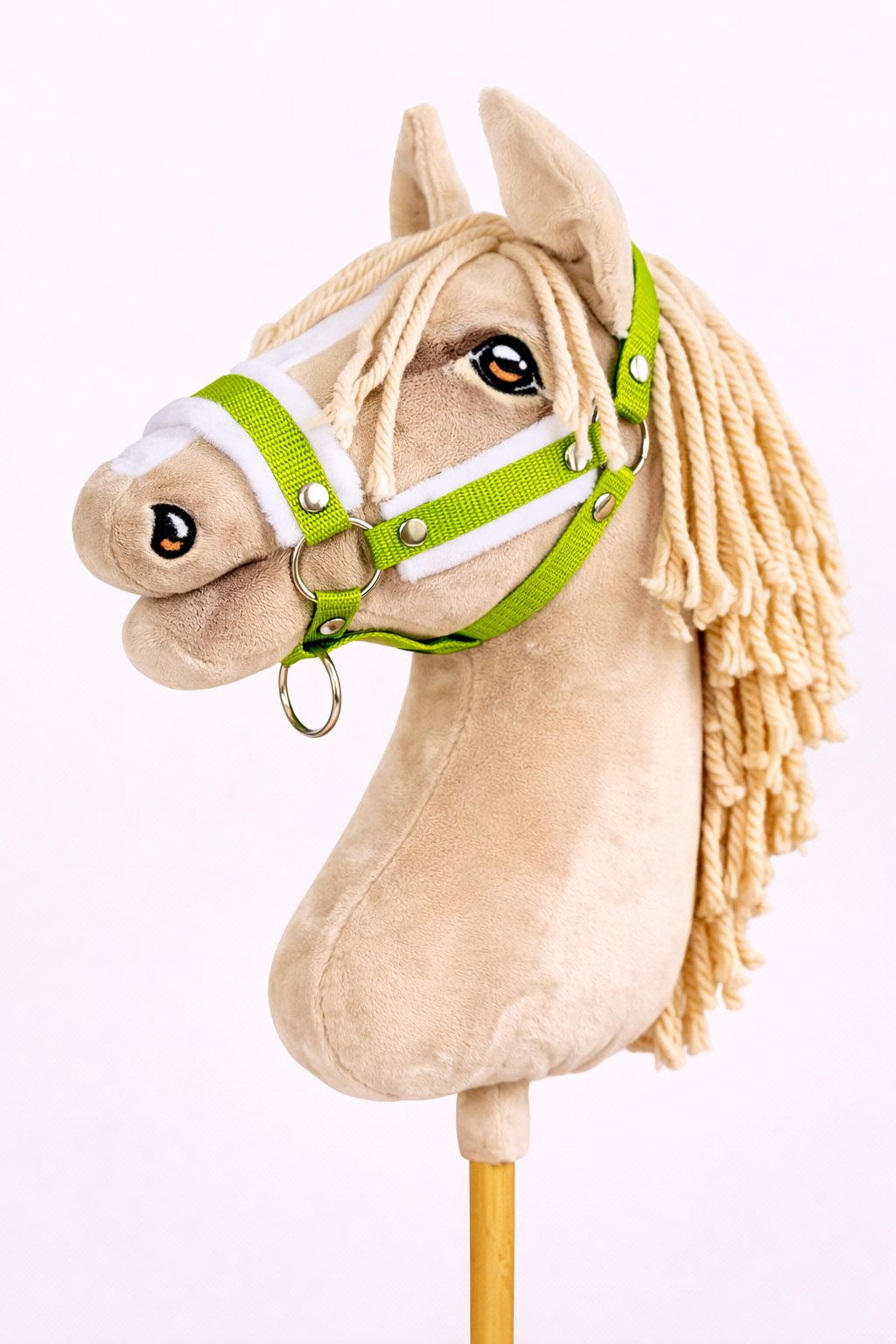 The adjustable halter for Hobby Horse A3 - lime with white furry