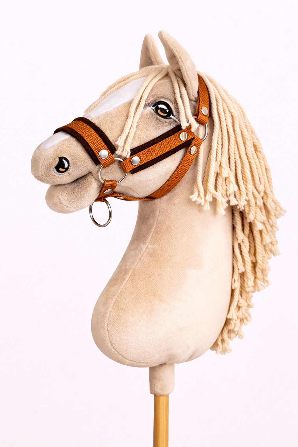 The adjustable halter for Hobby Horse A3 - ginger with black furry
