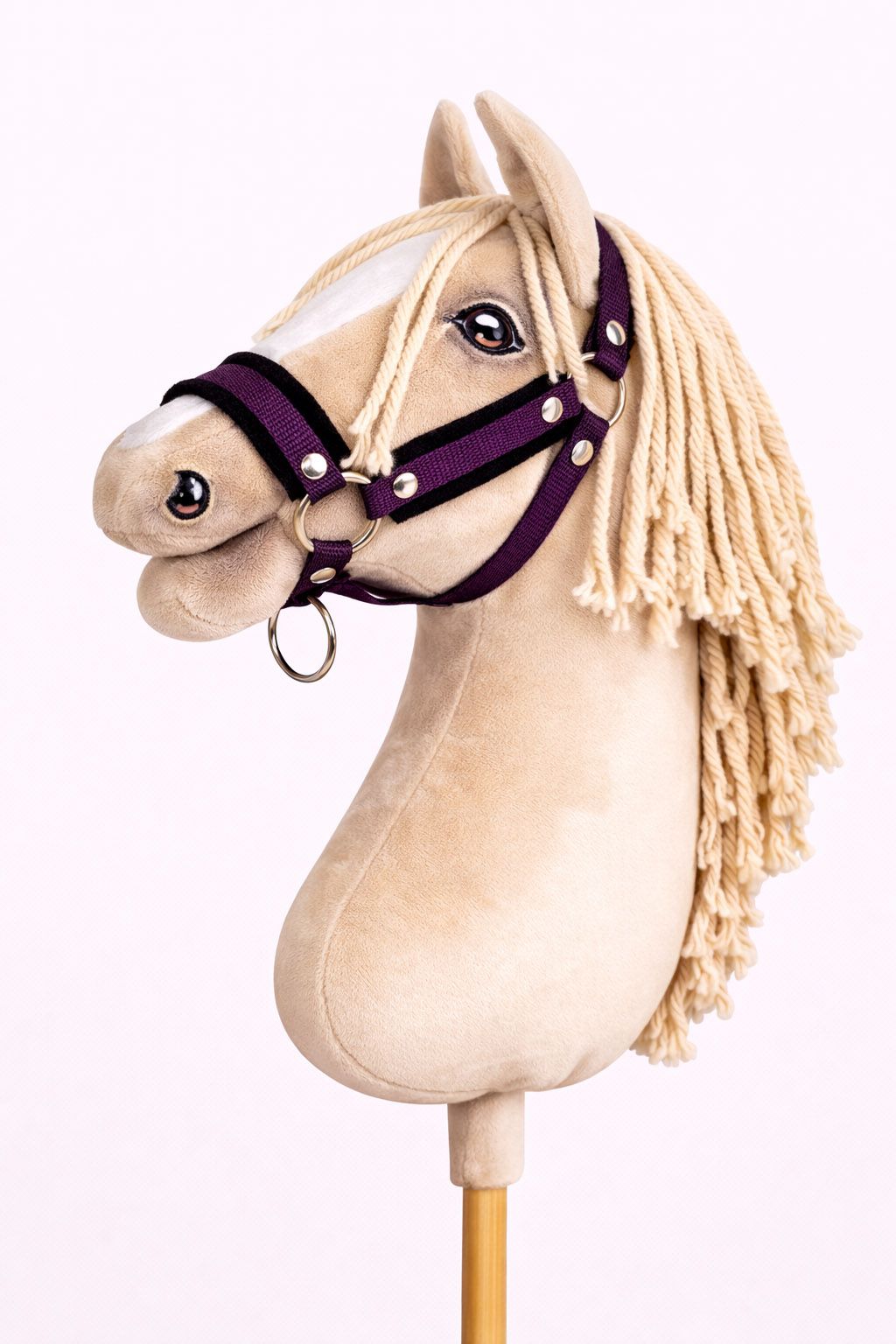 The adjustable halter for Hobby Horse A3 - plum with black furry