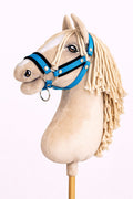 The adjustable halter for Hobby Horse A3 - turquoise with black furry