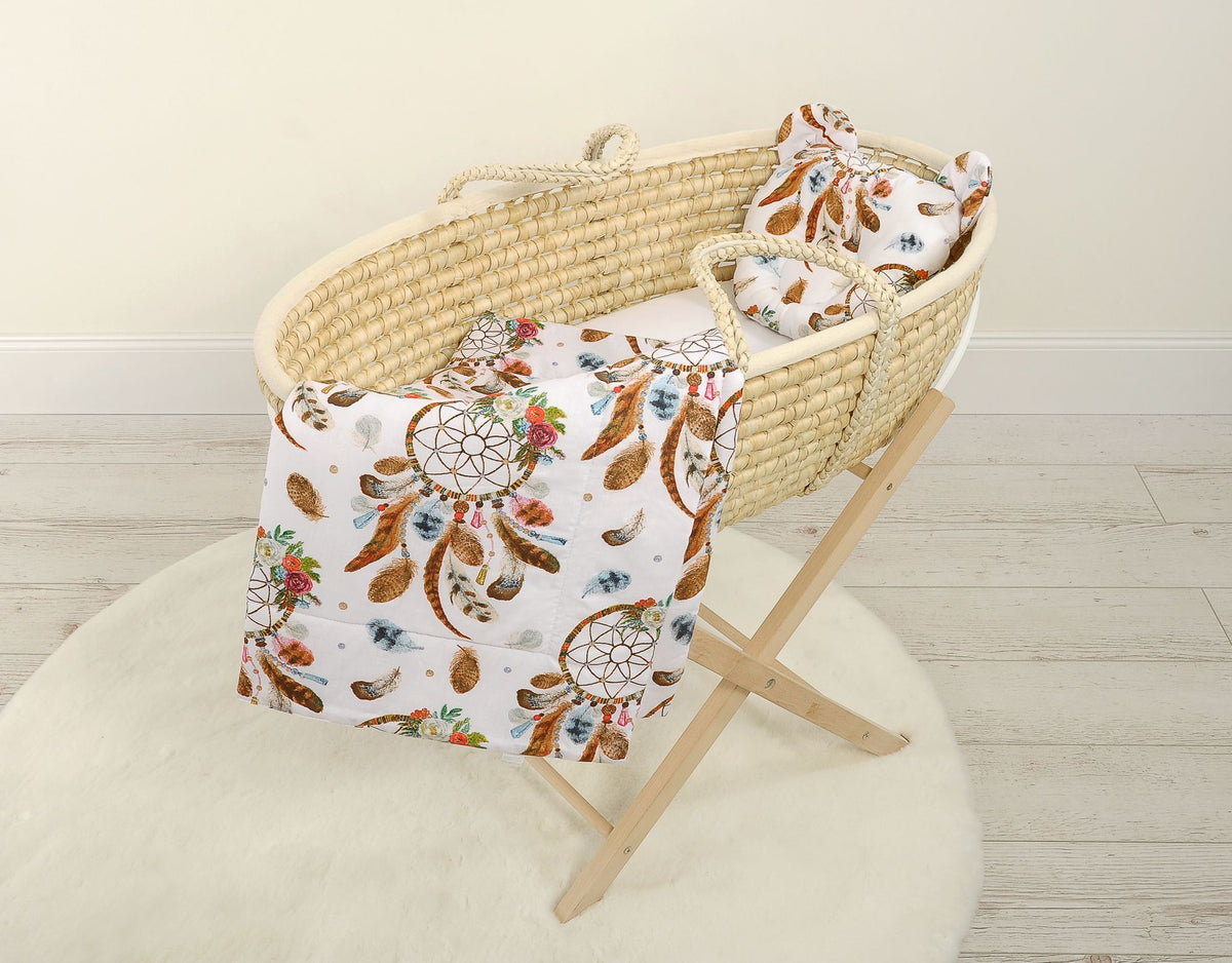 Duvet with pillow Teddy - 2pcs set - dream catchers white