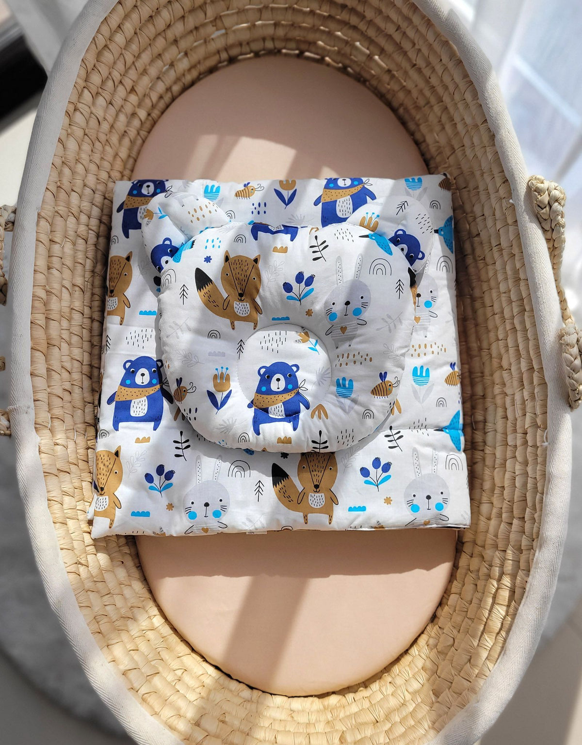 Duvet with pillow Teddy - 2pcs set - navy blue bears
