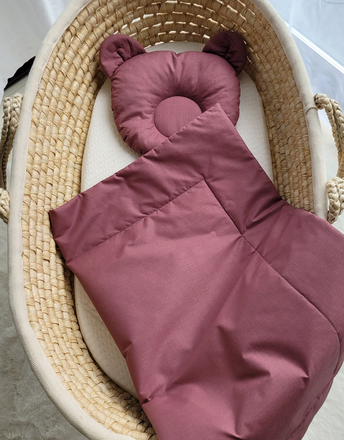 Blanket with pillow - 2pcs set - pastel violet