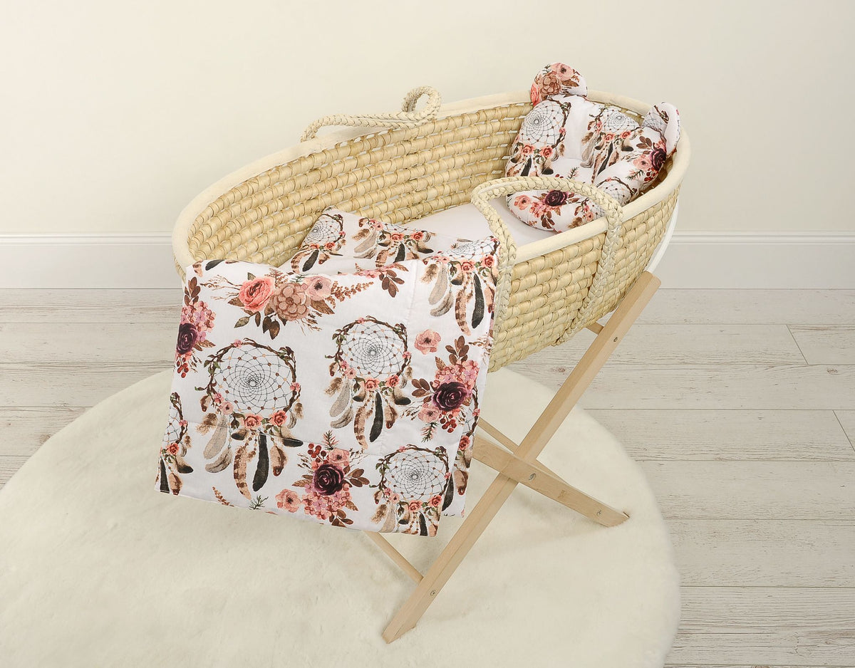 Duvet with pillow Teddy - 2pcs set - flower dream catchers