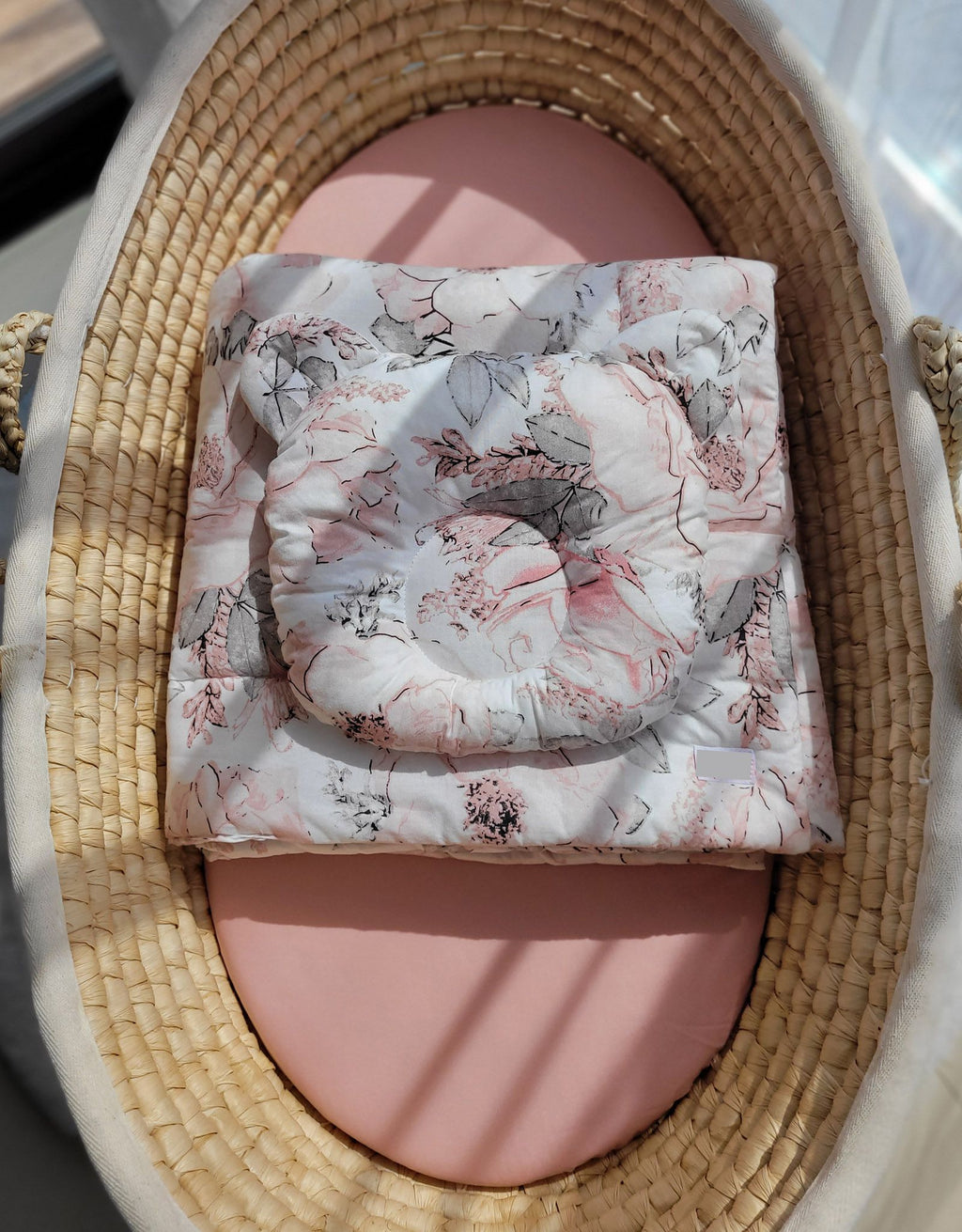 Duvet with pillow Teddy - 2pcs set - sepia roses