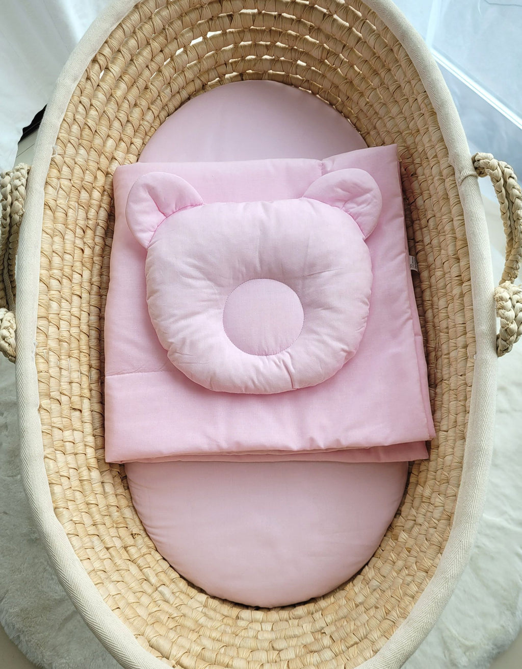 Blanket with pillow - 2pcs set - pink