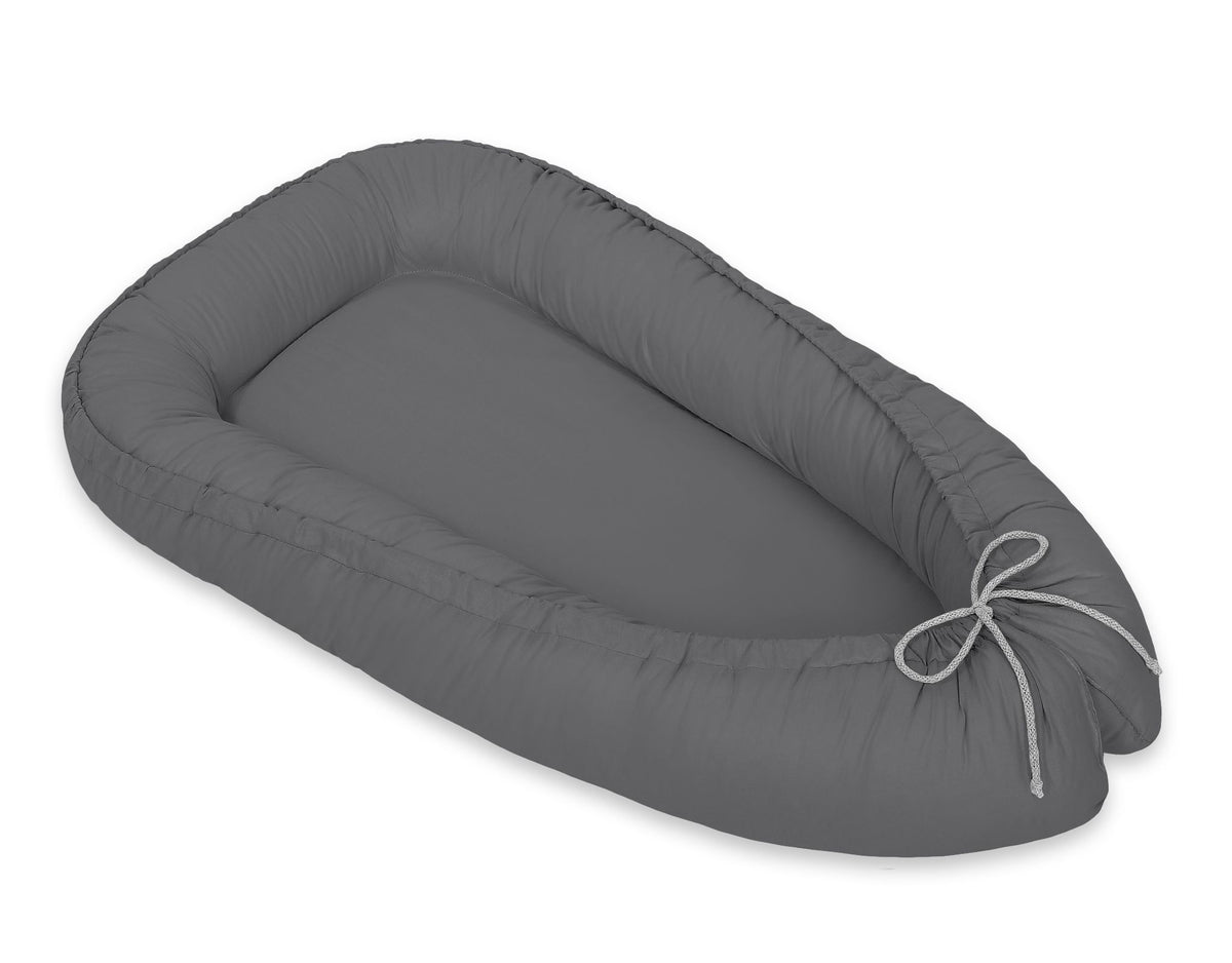 Baby nest double-sided Premium Cocoon for infants MY SWEET BABY- anthracite