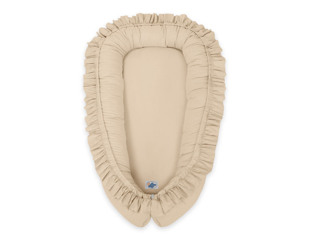 Baby nest Premium Cocoon for infants with a ruffle MY SWEET BABY- beige
