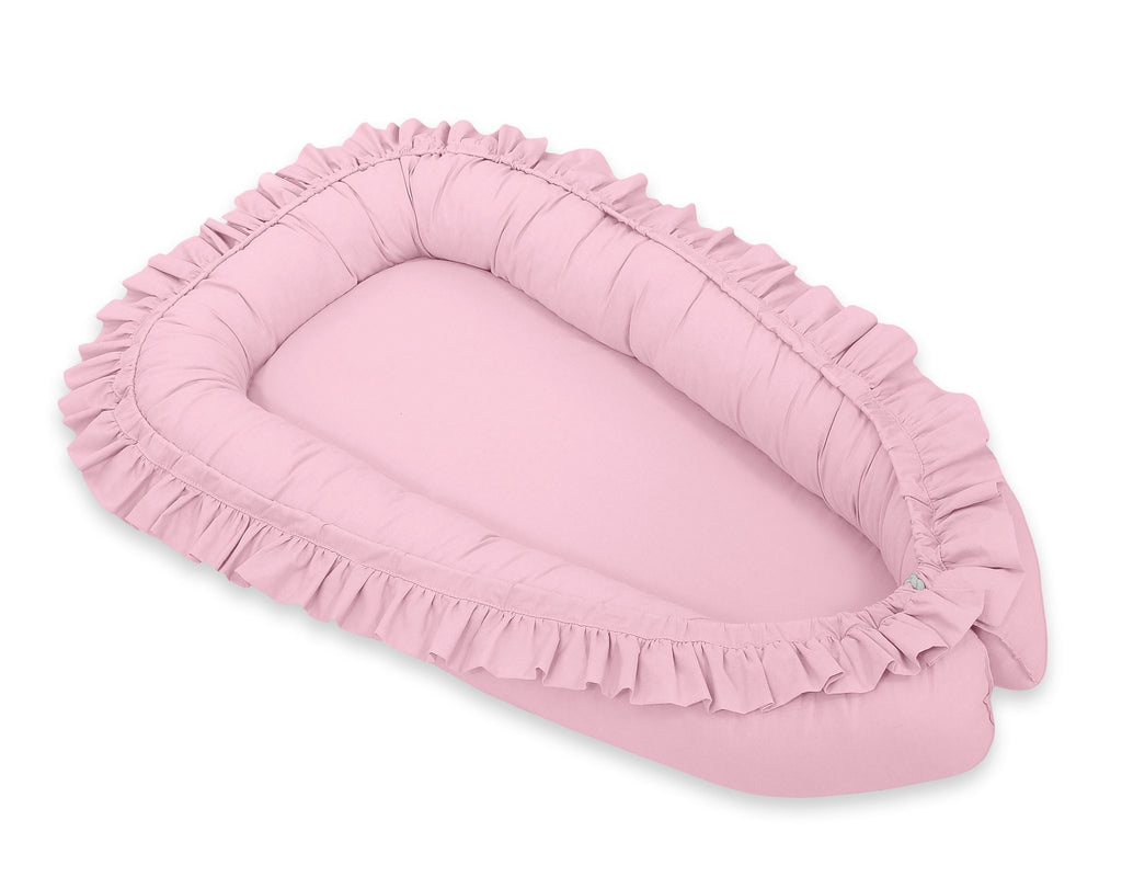 Baby nest Premium Cocoon for infants with a ruffle MY SWEET BABY- pink