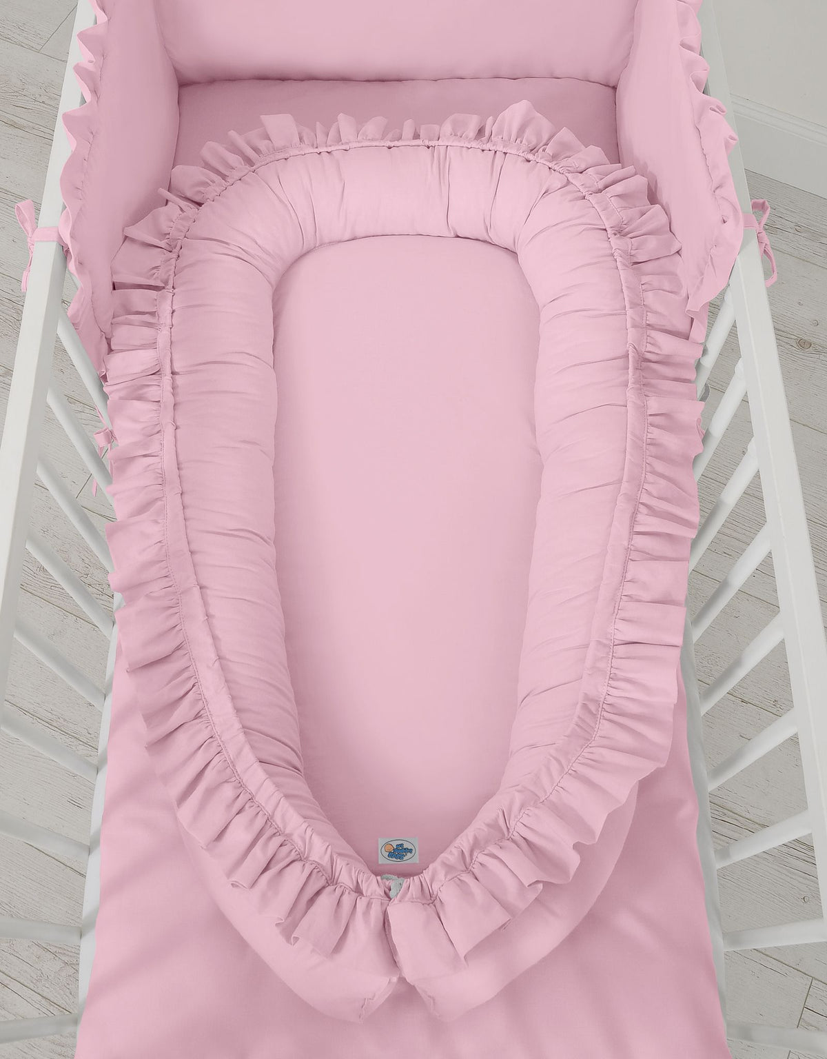 Baby nest Premium Cocoon for infants with a ruffle MY SWEET BABY- pink
