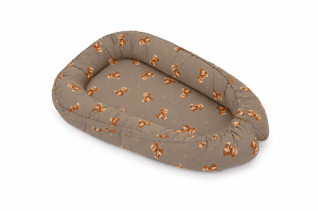 Baby nest double-sided Premium Cocoon for infants MY SWEET BABY- Toffee Teddy