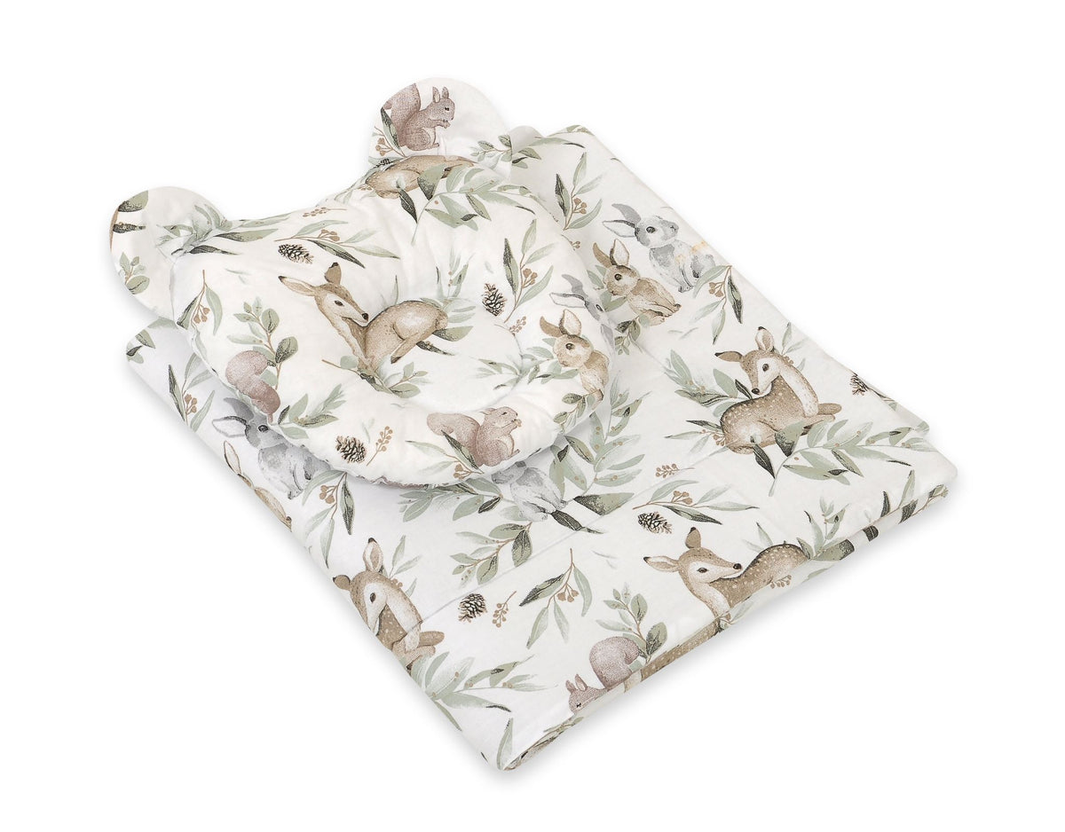 Duvet with pillow Teddy - 2pcs set - woodland olive