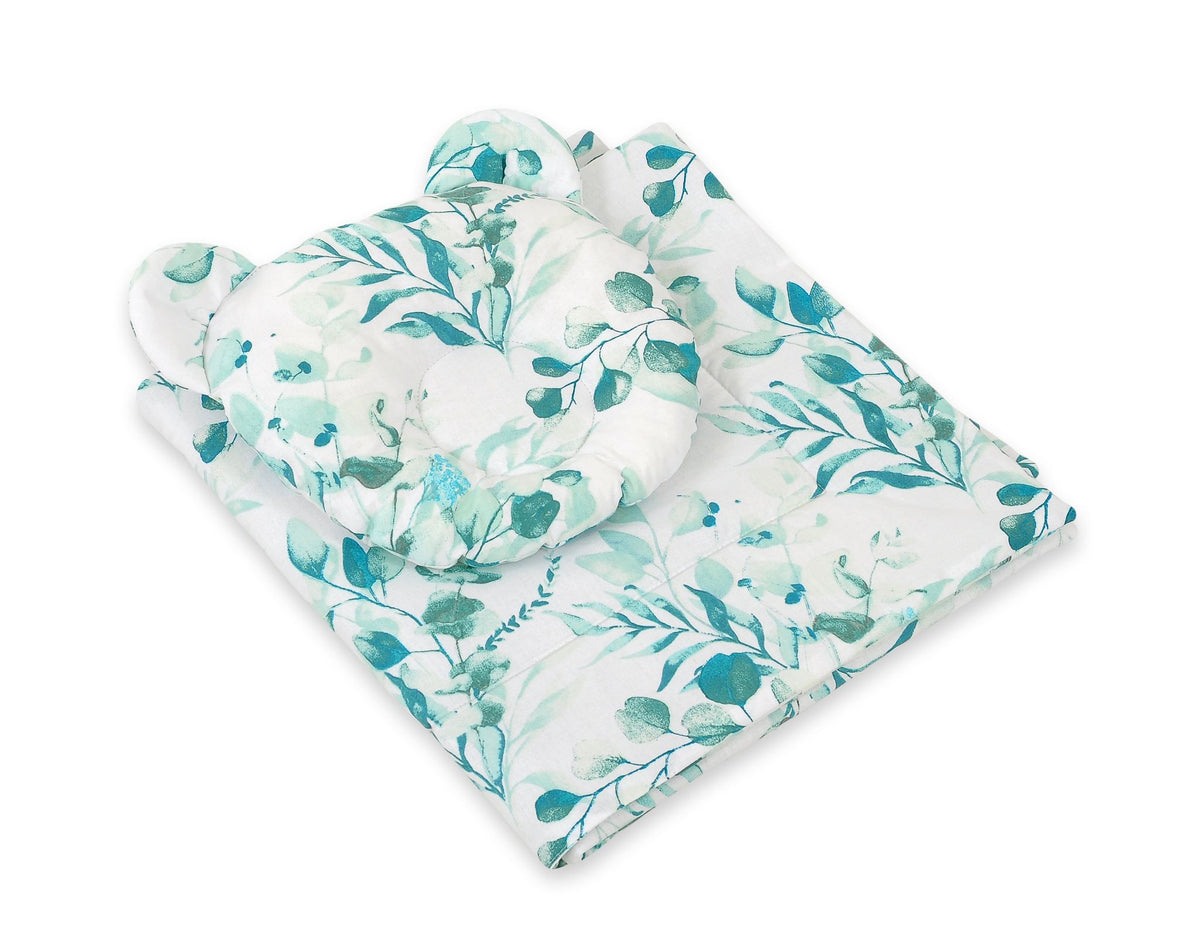 Duvet with pillow Teddy - 2pcs set - eucaliptus mint