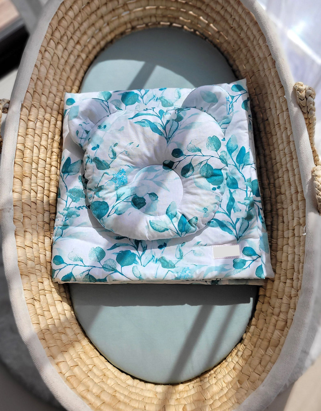 Duvet with pillow Teddy - 2pcs set - eucaliptus mint