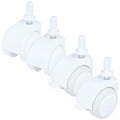 Baby cot castors - set white 4 pcs