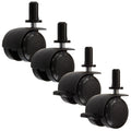 Baby cot castors - set black 4 pcs