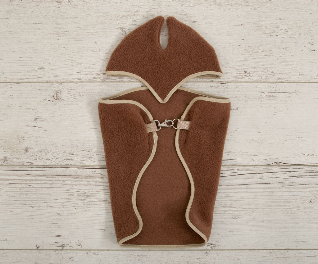 Set for Hobby Horse A3: Fleece blanket + earmuffs - brown