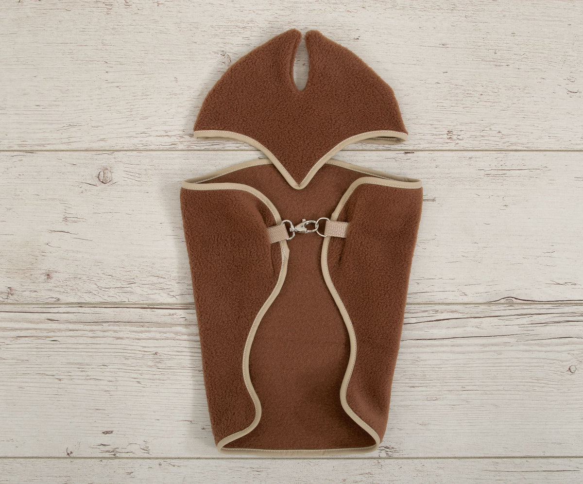 Set for Hobby Horse A4 and A5: Fleece blanket + earmuffs - brown