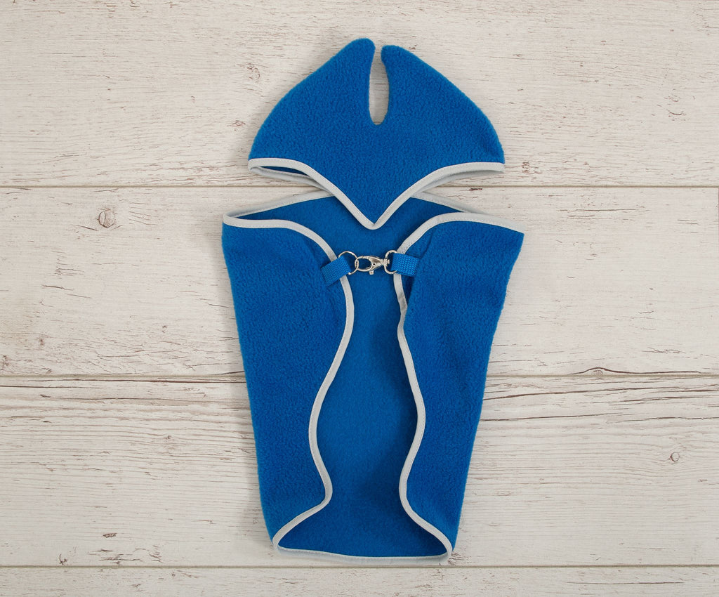Set for Hobby Horse A3: Fleece blanket + earmuffs - dark blue