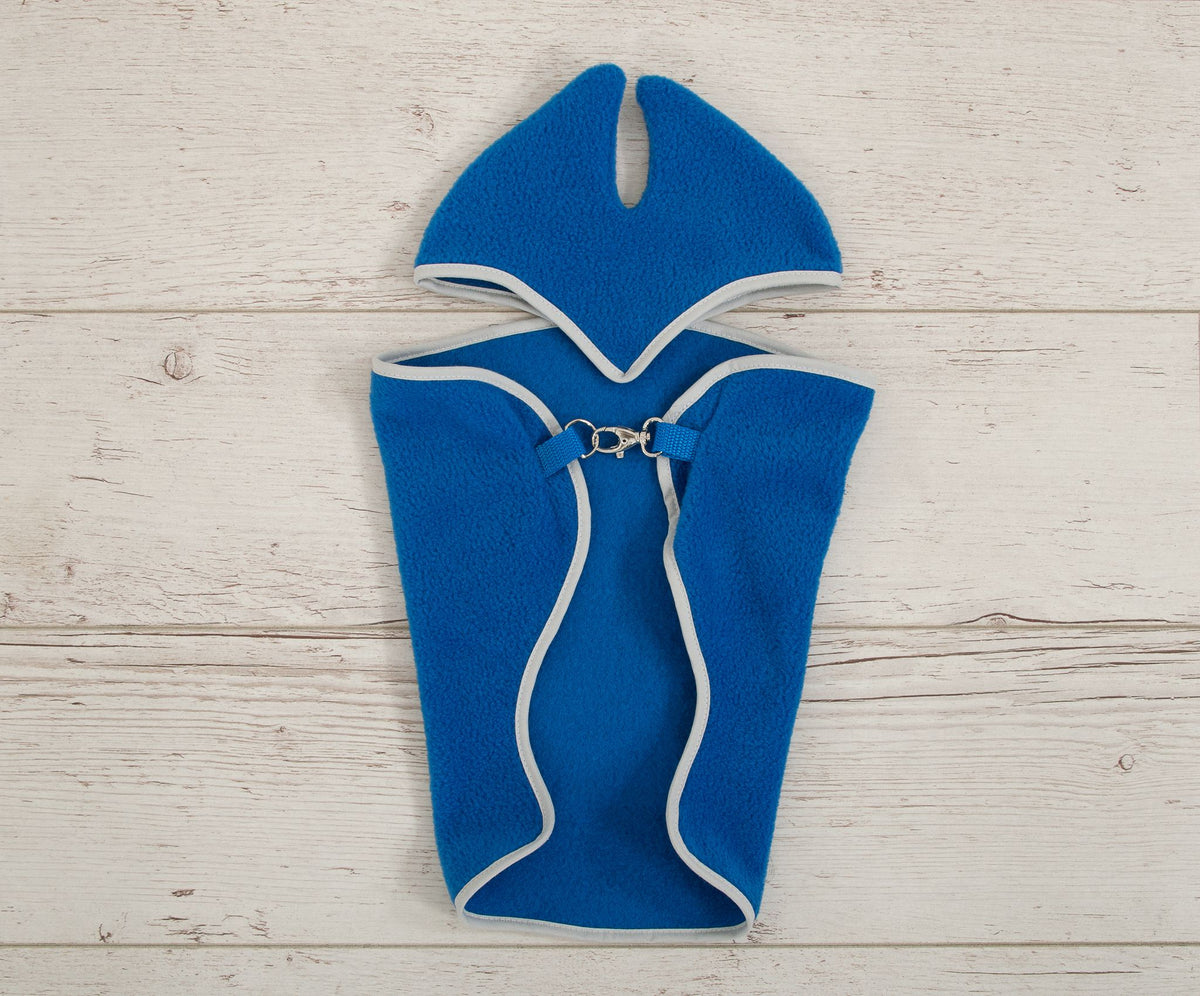 Set for Hobby Horse A3: Fleece blanket + earmuffs - dark blue